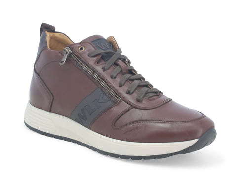 Melluso scarpe mid con lacci e zip in pelle